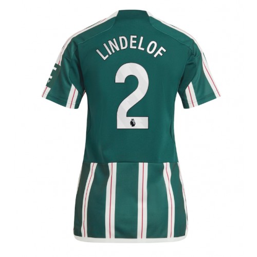 Manchester United Victor Lindelof #2 Gostujuci Dres za Ženska 2023-24 Kratak Rukav